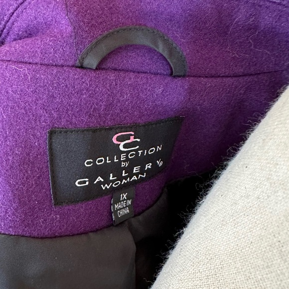 COLLECTION BY GALLERY | WOMAN | PURPLE WOAL COAT - Picture 2 of 5